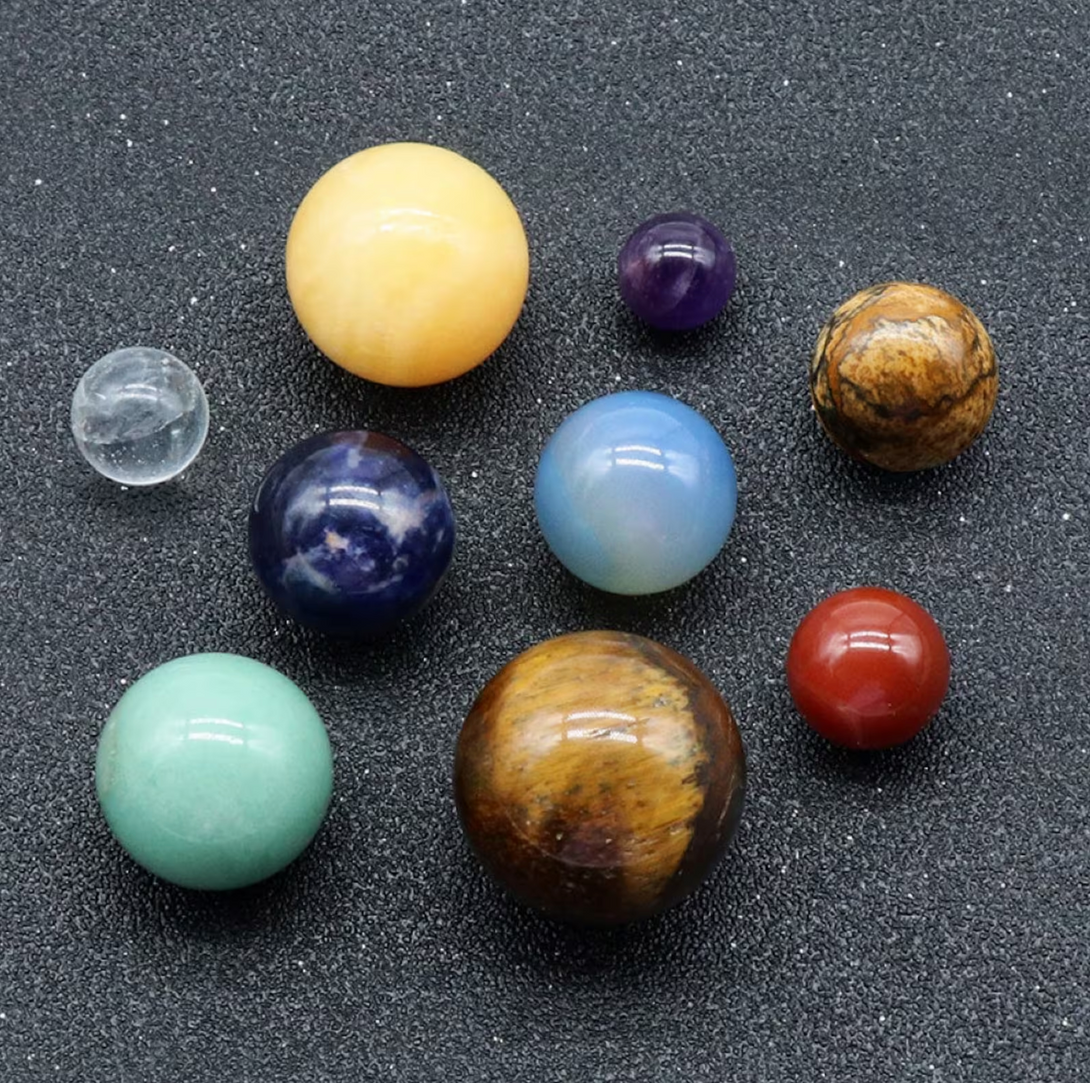 Crystal Planet The Nine Planets Crystal Sphere Gift Box - A Stunning Ball of Gemstones