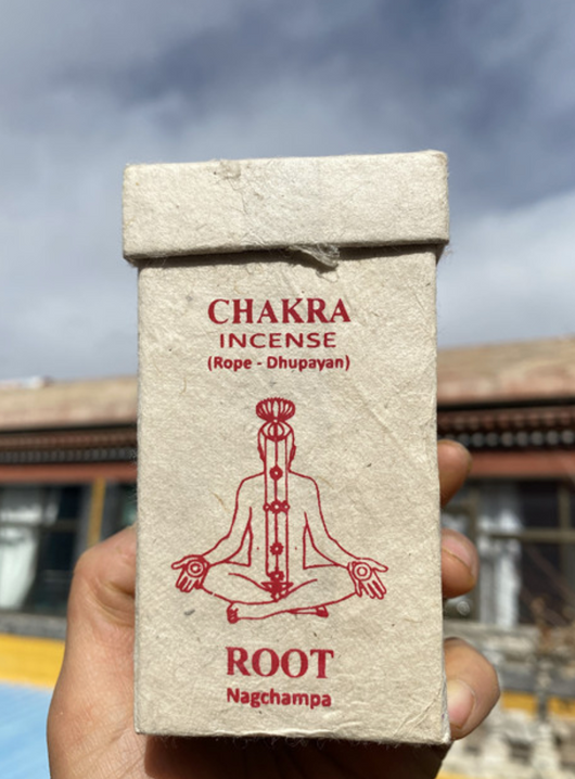 Authentic Nepalese and Indian 7 Chakras Rope Incense with Lotus Incense Holder - Organic Plant-Based Fragrance for Meditation and Relaxation