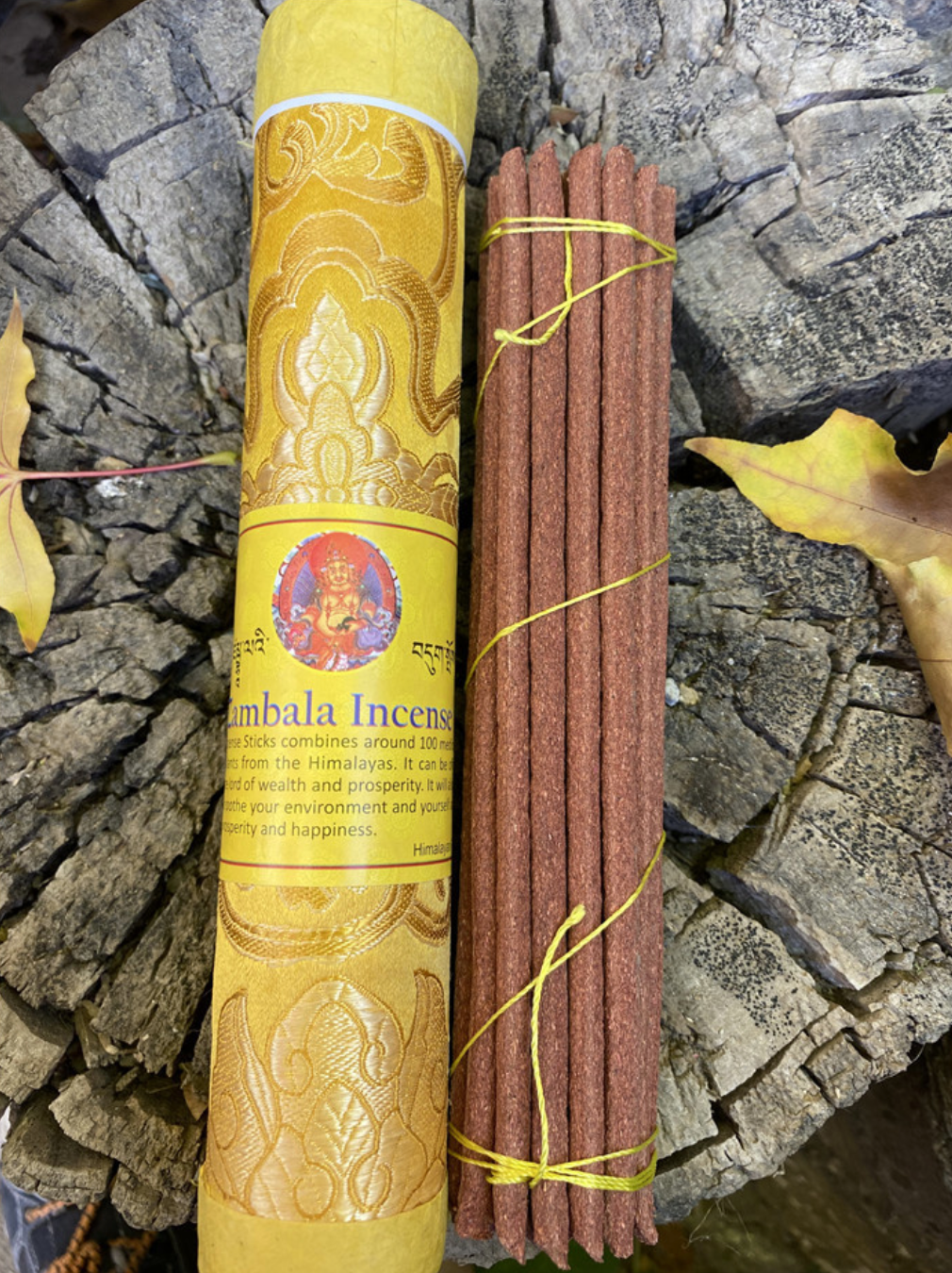Handmade Tibetan Natural Herbal Yellow Jambhala Incense from Nepal