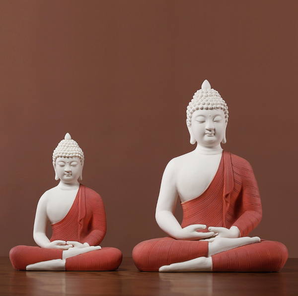 Statua di Buddha Oggetti da collezione E Figurine Meditazione Soggiorno  Spirituale Yoga Zen Indù e Dell'Asia orientale Dcor - Supporto d'oro Posa A