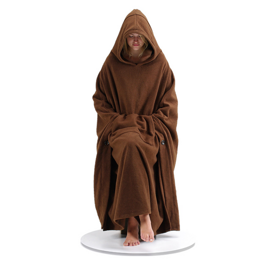 Unisex Meditation Cloak for Zen Practice and Meditation Sitting, Featuring Hooded Cape Design