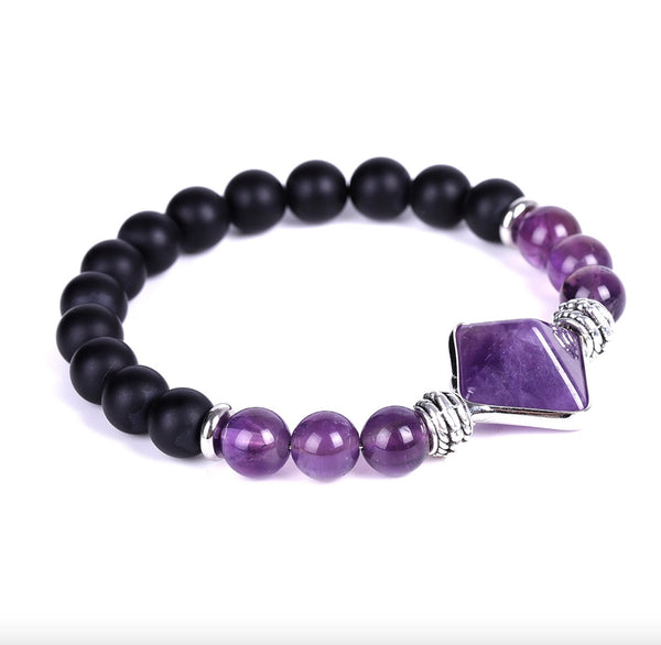 Crystal Cone Pyramid Yoga Bracelet - Enhance Your Practice with this Beautiful Crystal Meditation Tool