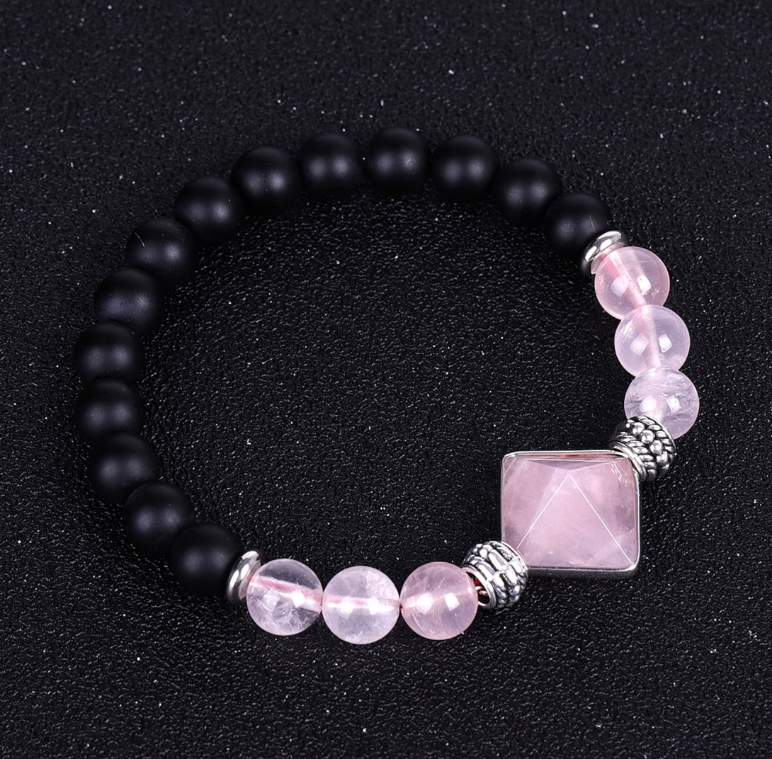 Crystal Cone Pyramid Yoga Bracelet - Enhance Your Practice with this Beautiful Crystal Meditation Tool