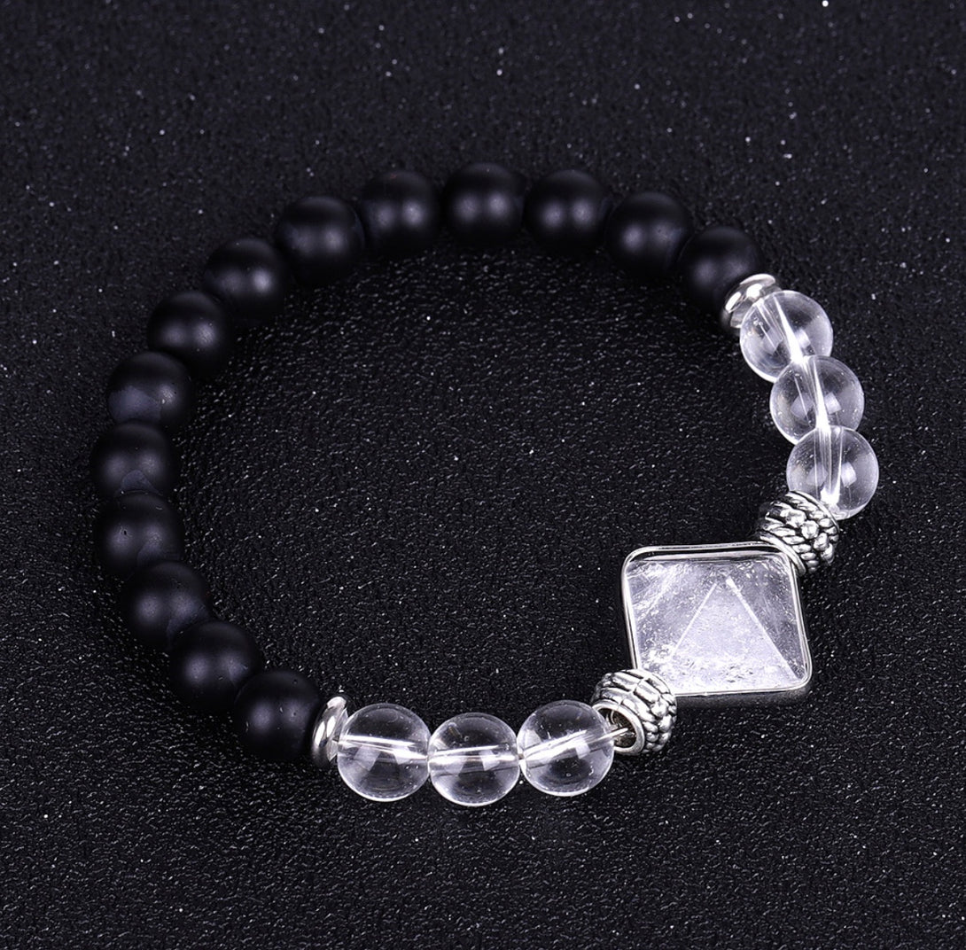 Crystal Cone Pyramid Yoga Bracelet - Enhance Your Practice with this Beautiful Crystal Meditation Tool