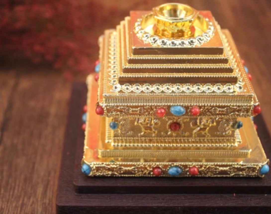 Exquisite Alloy Resin Crystal Stupa - A Symbol of Spiritual Enlightenment | Zen Zone Buddhist Shop