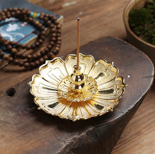 Tranquil Lotus Three-Piece Incense Holder Set - Zen-Inspired Decor | Zen Zone Buddhist Shop
