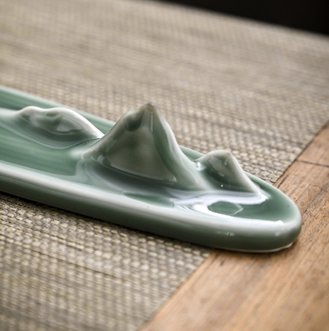 Tranquil Landscape Ceramic Incense Sticks Holder | Zen Zone Buddhist Shop